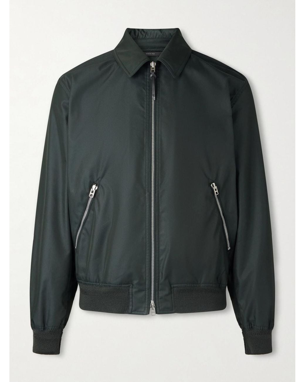Tom Ford Green Cotton-Blend Twill Blouson Jacket for men