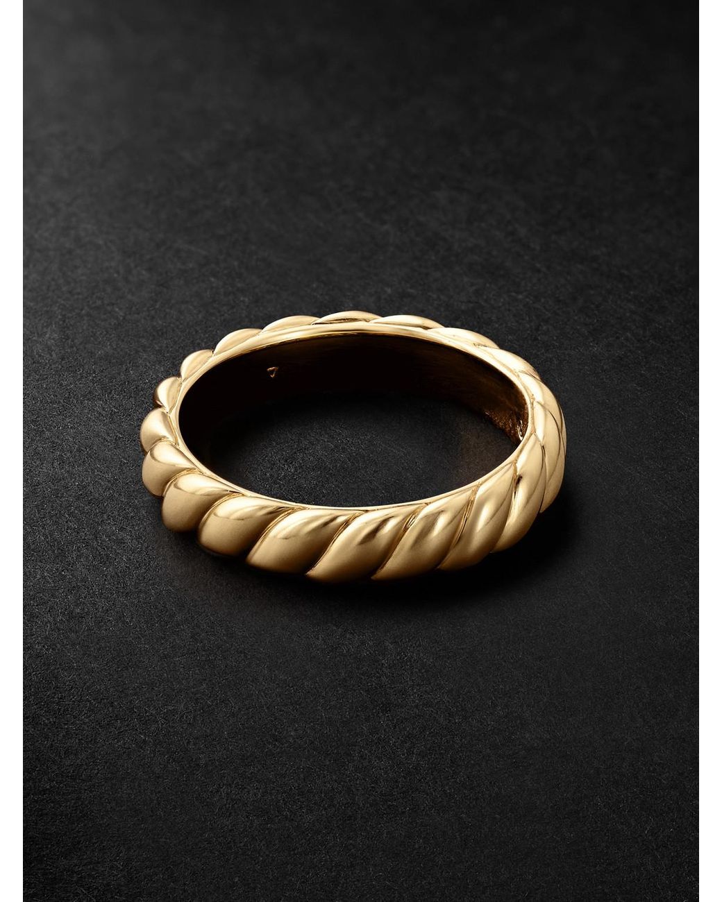 David Yurman Black Sculpted Cable 18-Karat Ring for men