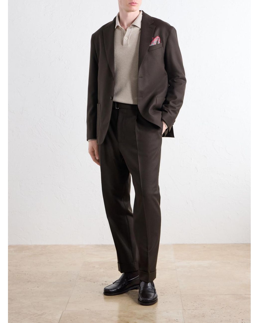 Officine Generale Black Michel Wool-Twill Suit Jacket for men