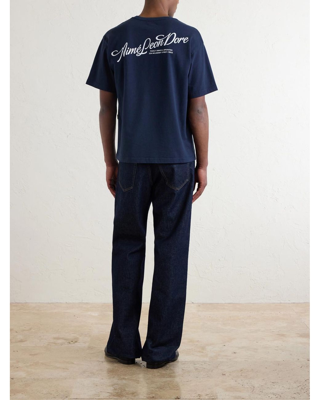 Aimé Leon Dore Blue Logo-Printed Cotton-Jersey T-Shirt for men