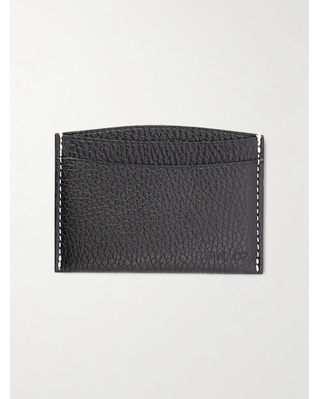 NN07 Black Kard 90023 Full-Grain Leather Cardholder for men