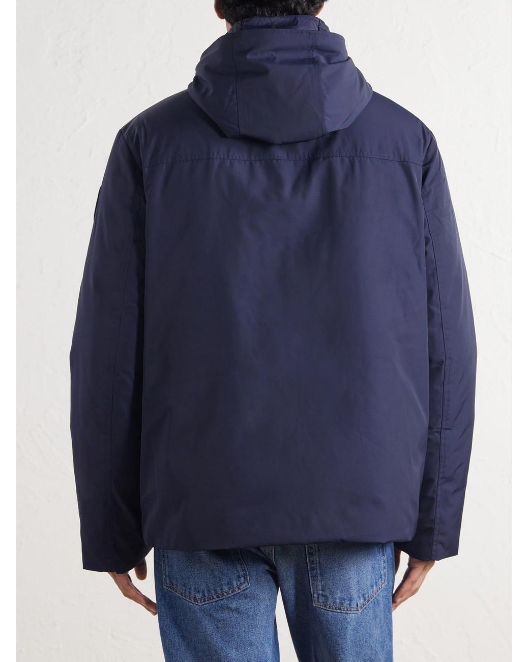 Canada Goose Blue Riverside Hooded Padded Shell Down Jacket for men