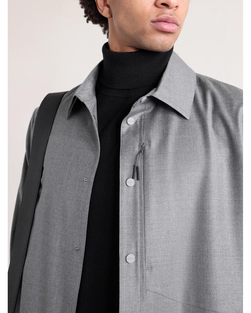 Sease Gray New Gate Virgin Wool Shirt for men