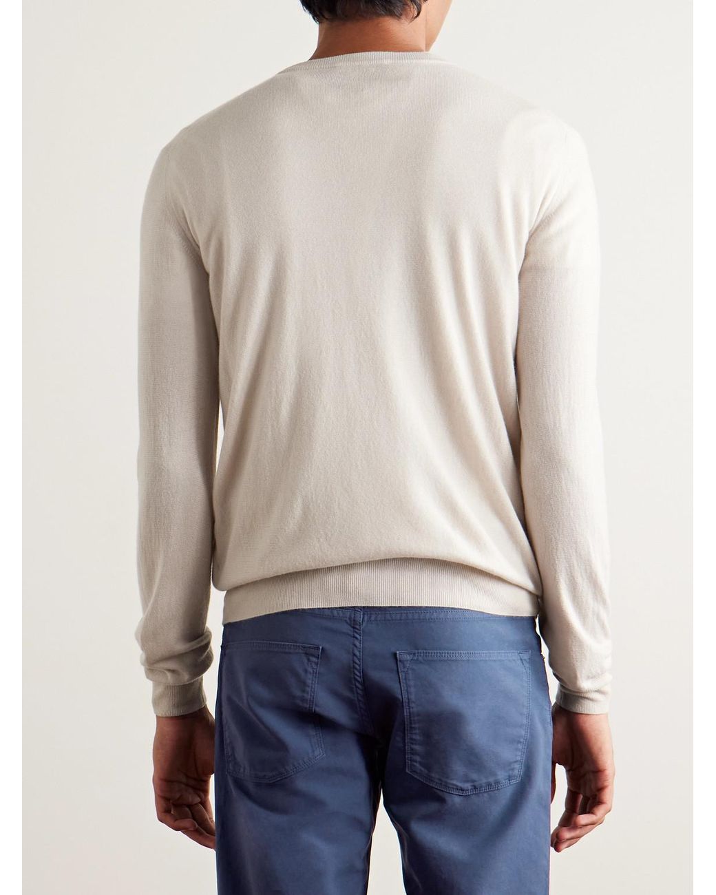 Loro Piana Multicolor Slim-Fit Baby Cashmere Sweater for men