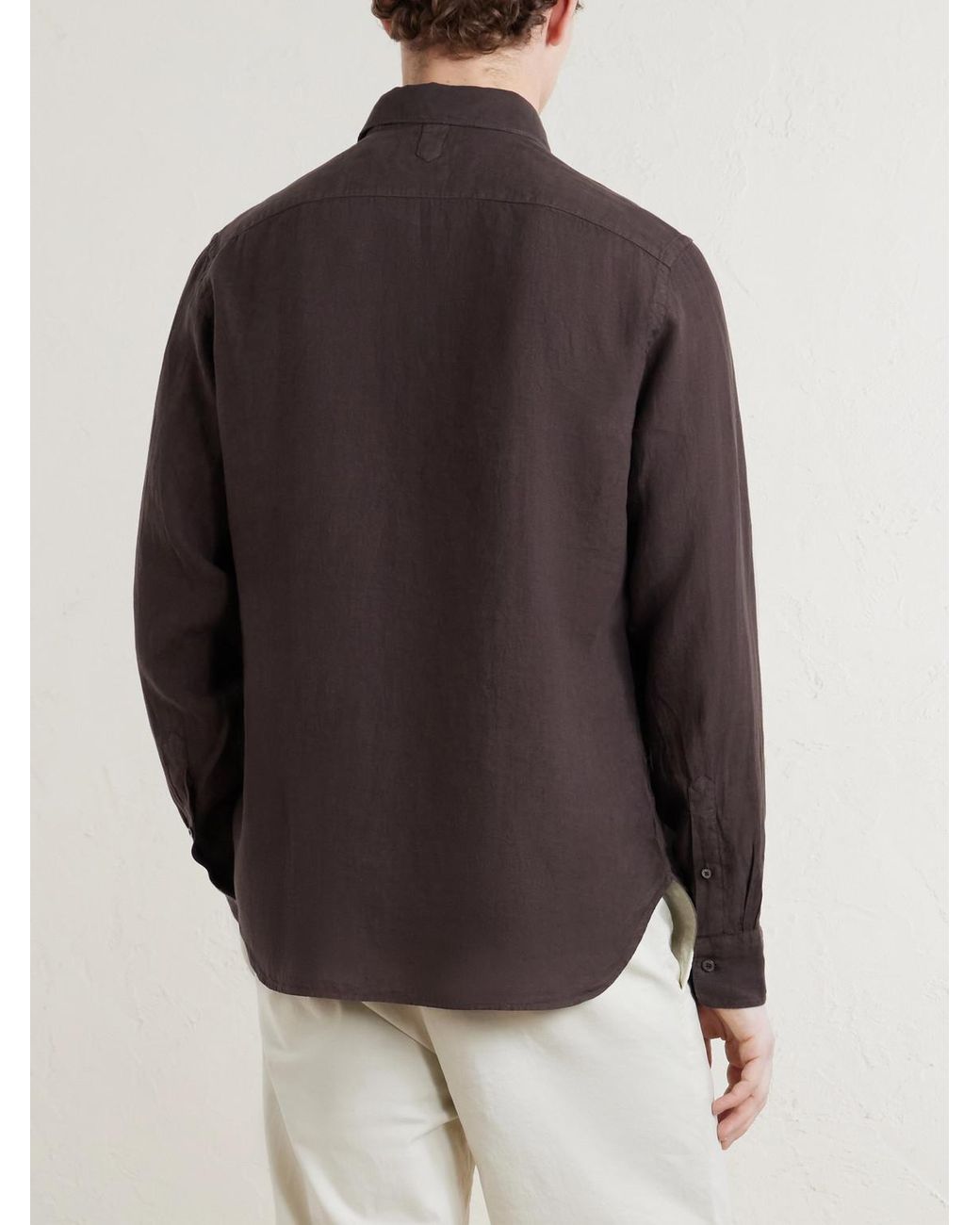 Canali Purple Linen Shirt for men