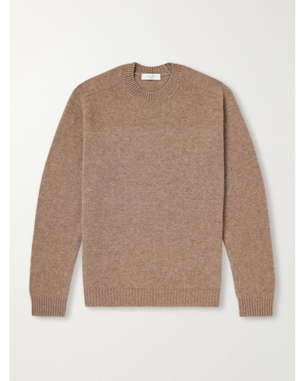 Boglioli Natural Virgin Wool And Cashmere-Blend Sweater for men