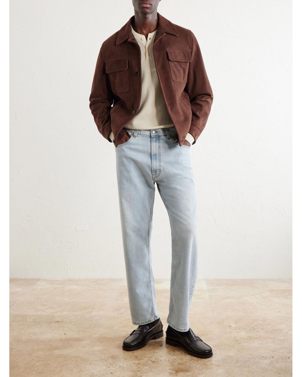 Ghiaia Blue Straight-Leg Jeans for men