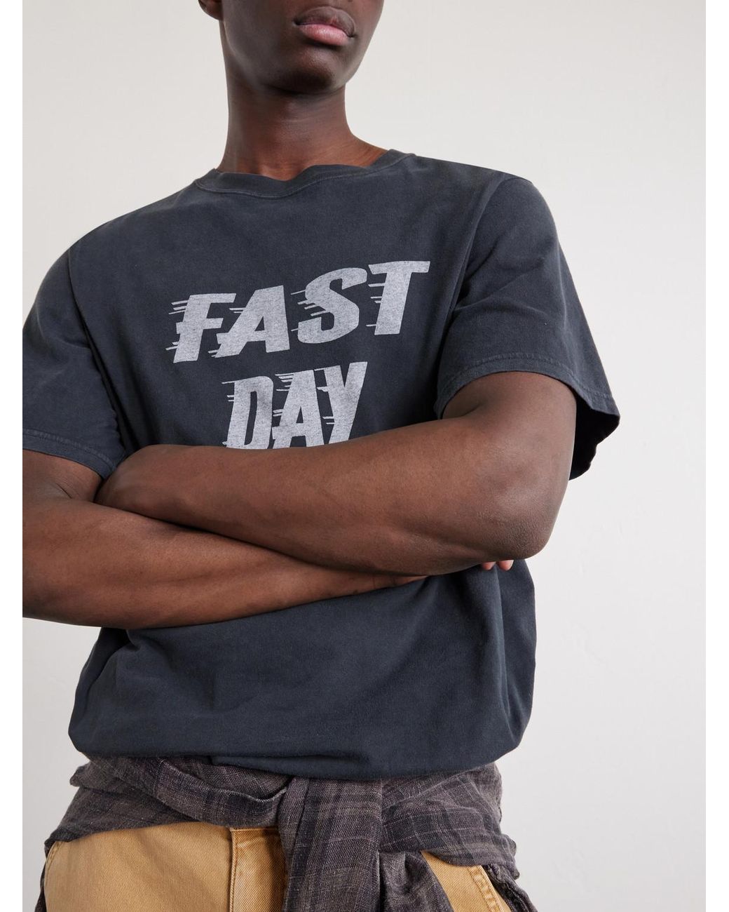 Remi Relief Blue Fast Day Printed Cotton-Jersey T-Shirt for men