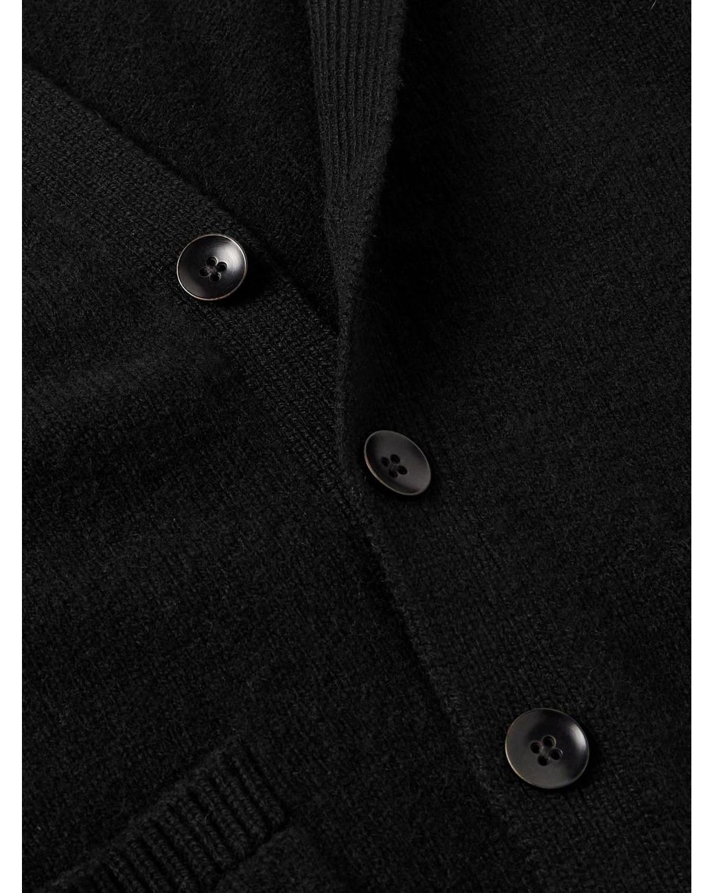 The Elder Statesman Black Cashmere Cardigan for men