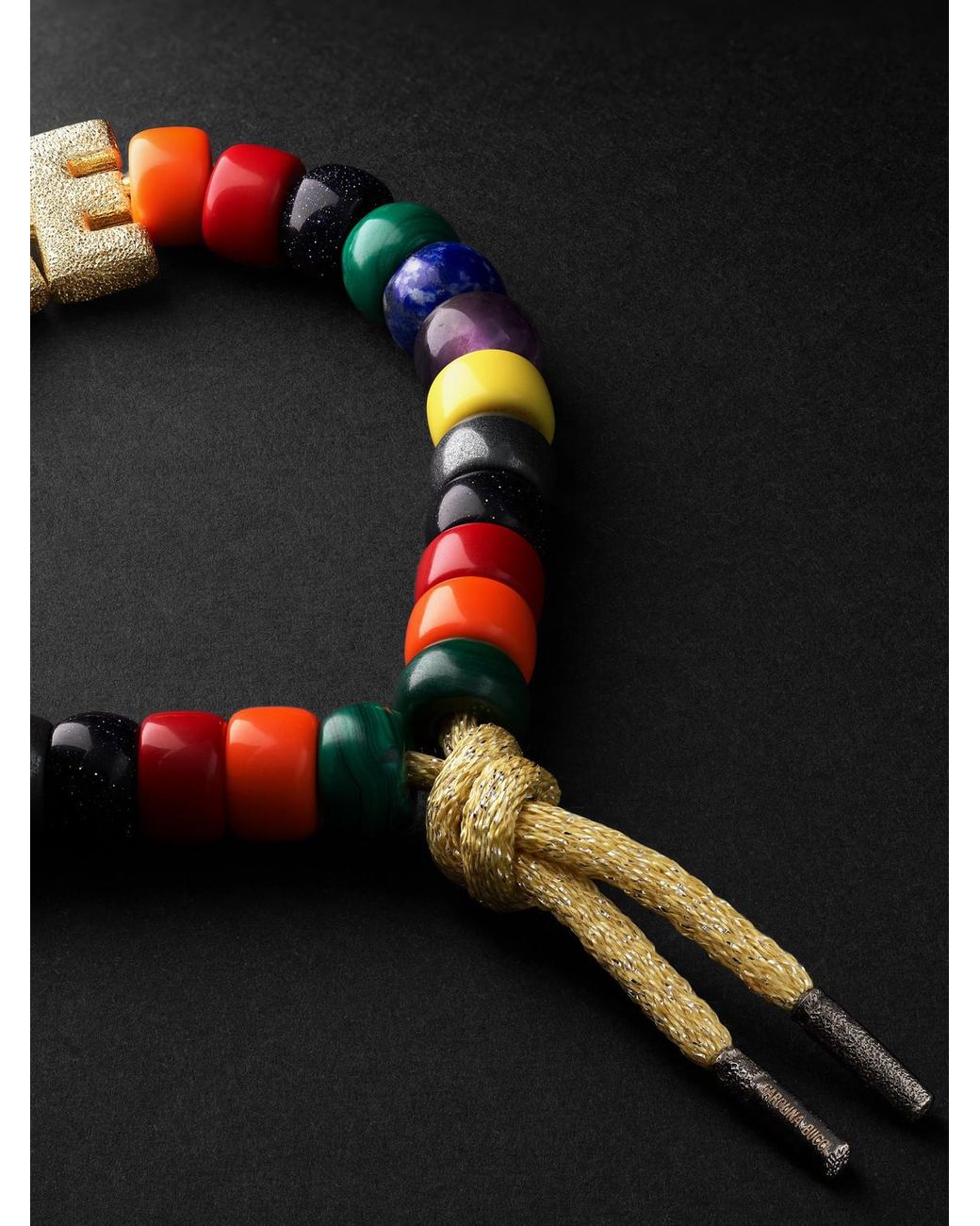 Carolina Bucci Black Formentera Forte Beads Multi-Stone Bracelet for men