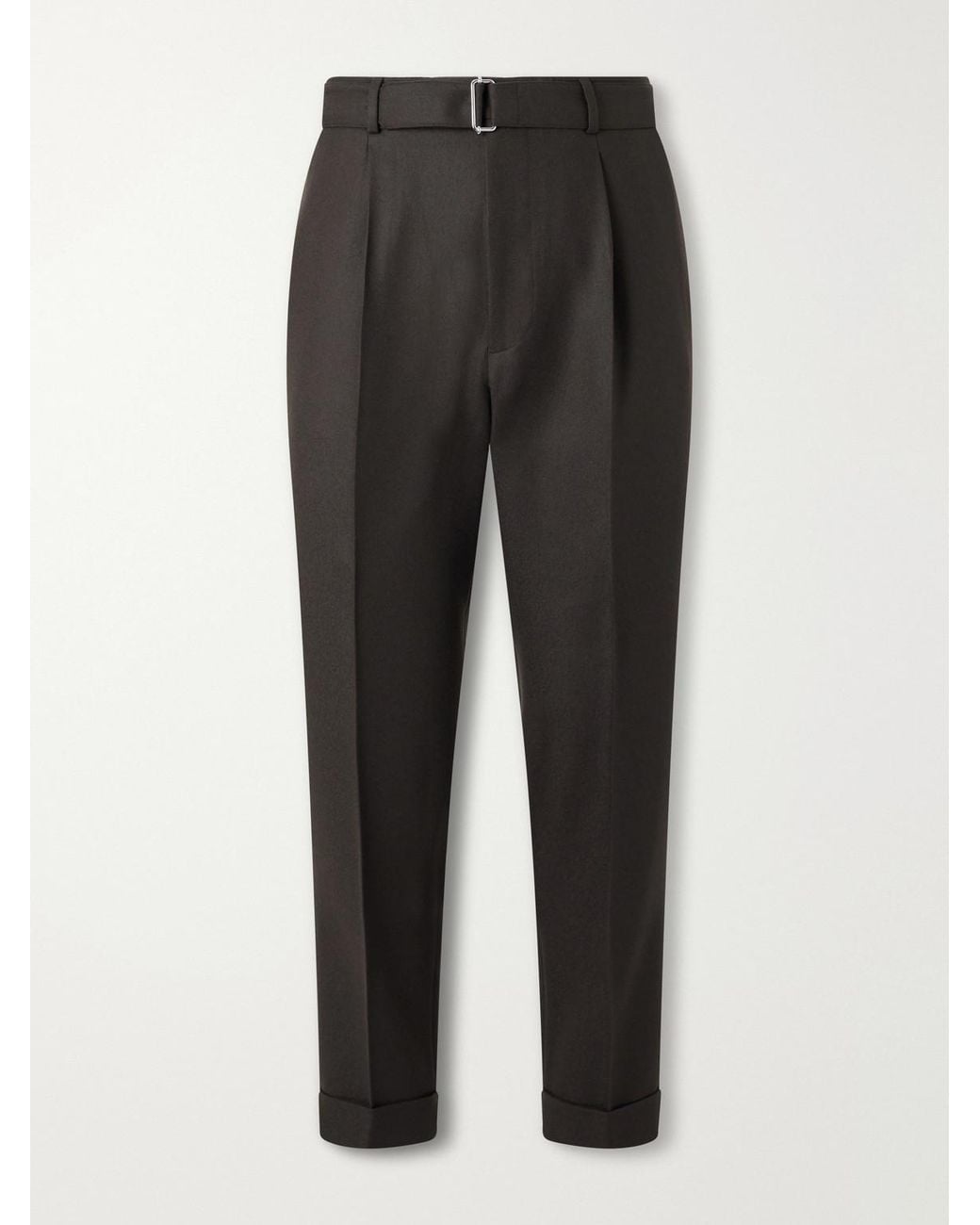 Officine Generale Black Hugo Tapered Virgin Wool-Twill Suit Trousers for men