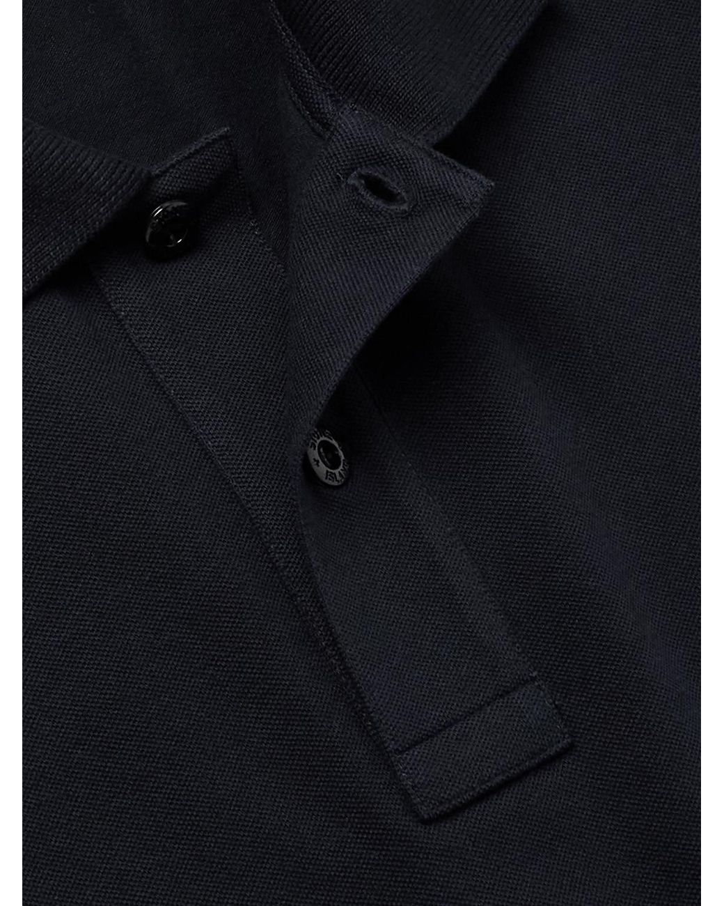 Stone Island Blue Organic Cotton-Blend Piqué Polo Shirt for men