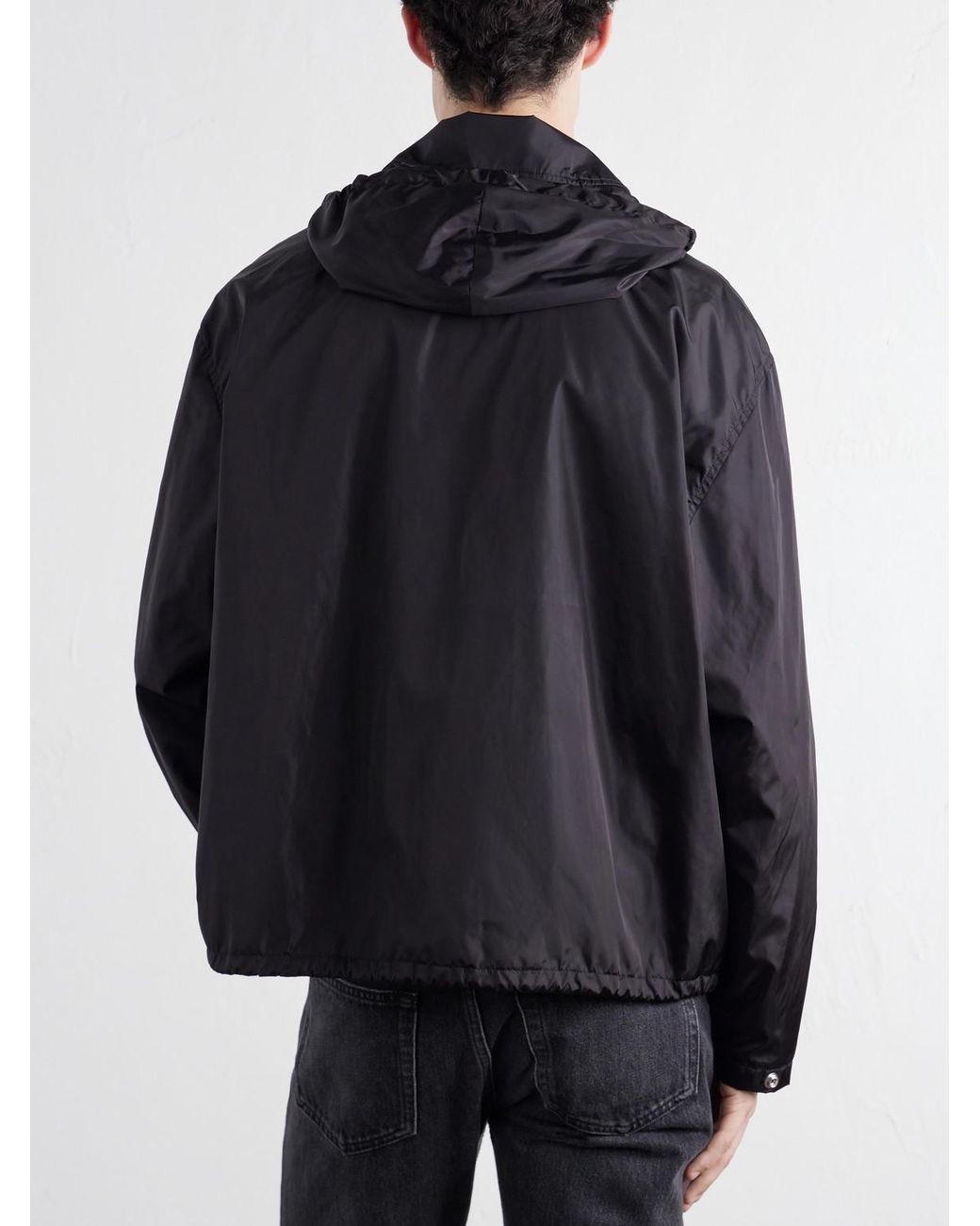 Totême Black Shell Hooded Jacket for men