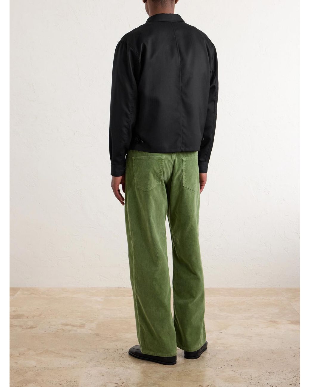 Auralee Black Herringbone Wool Blouson for men