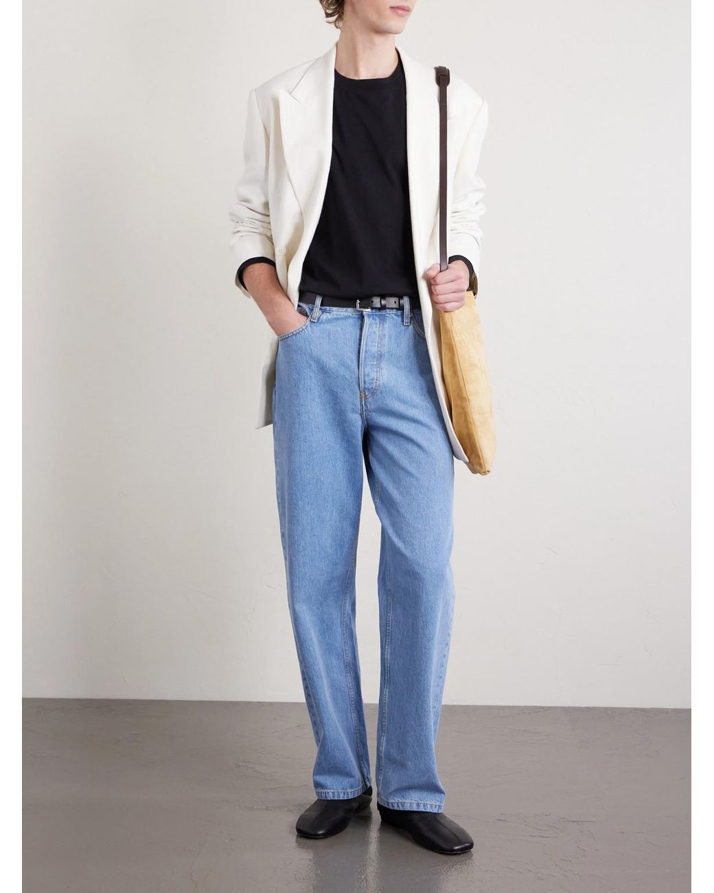 Dries Van Noten Blue Cotton-Jersey T-Shirt for men