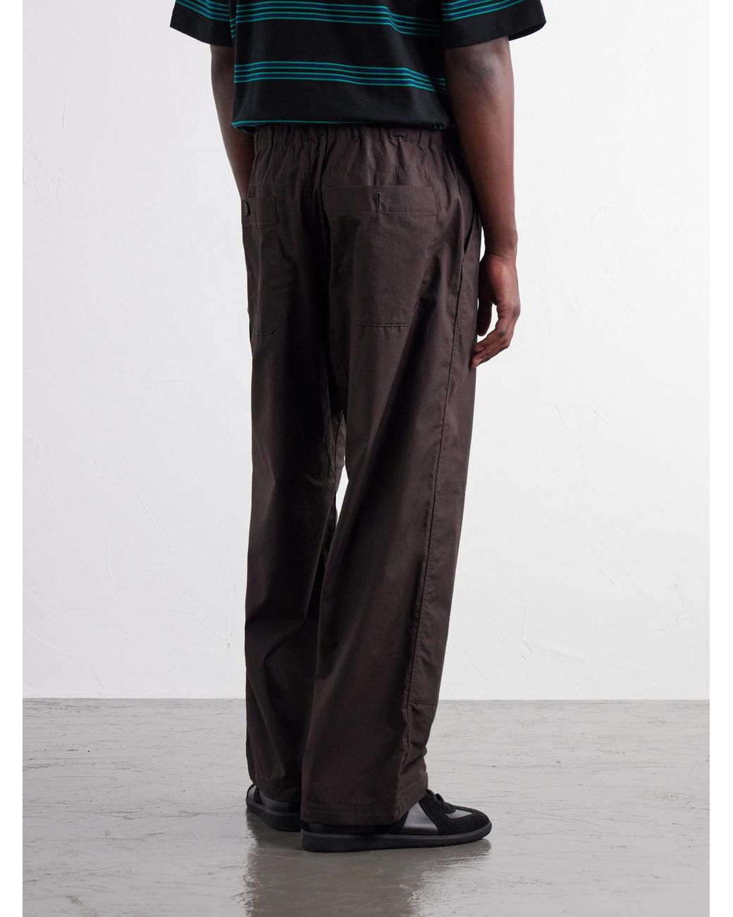 Comme des Garçons Brown Wide-Leg Cotton Trousers for men