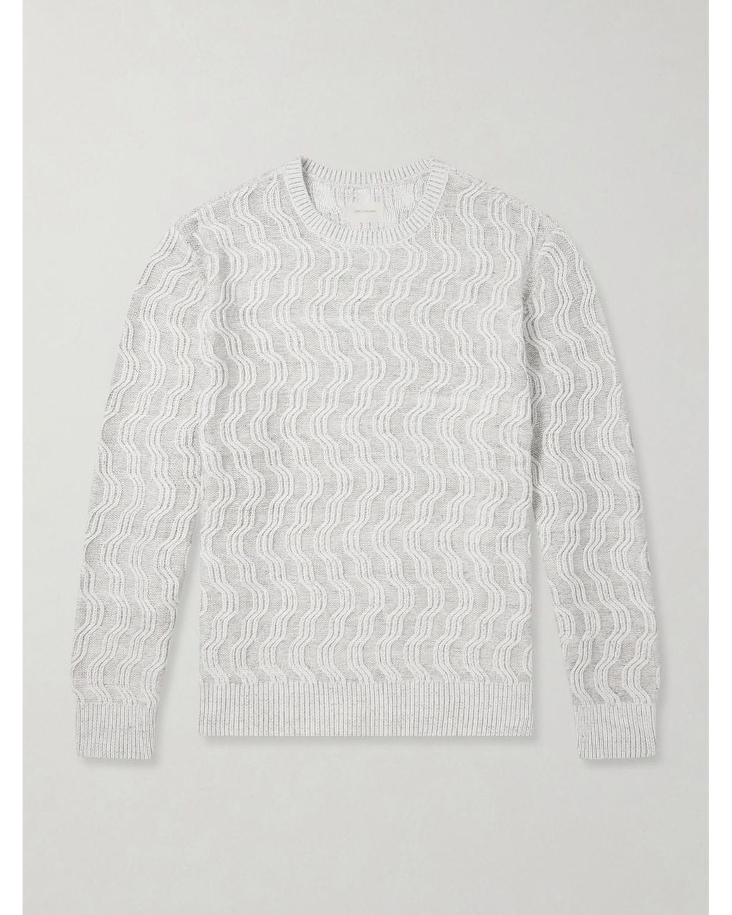 Aimé Leon Dore White Cable-Knit Cotton-Blend Sweater for men