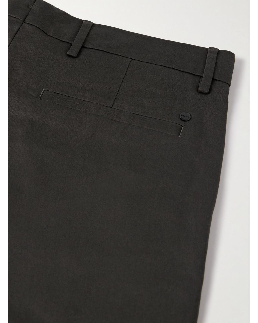 NN07 Black Theo 1420 Tapered Organic Cotton-Blend Twill Chinos for men