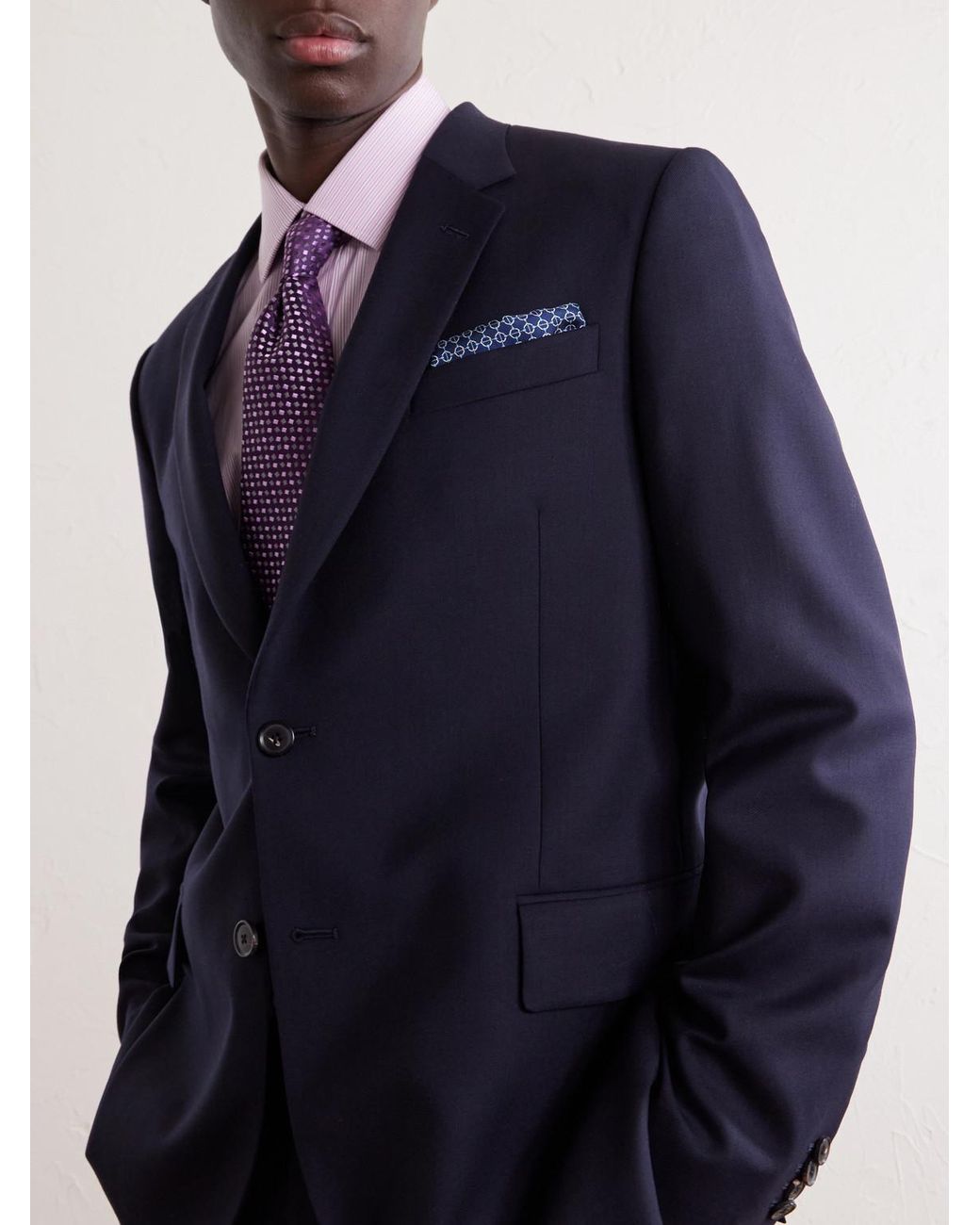 Paul Smith Blue Wool-Twill Suit Jacket for men