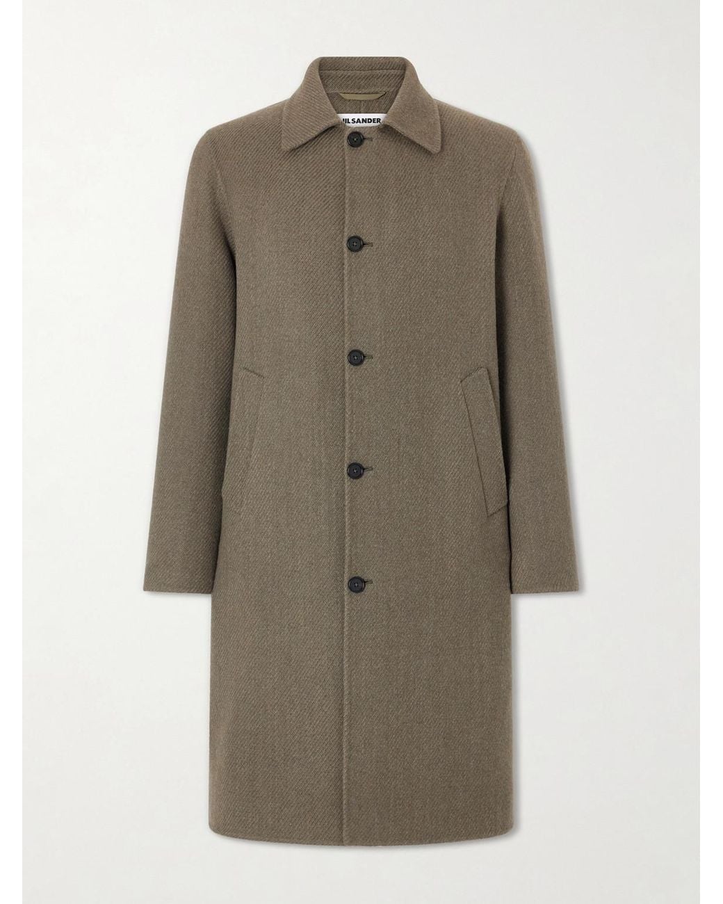 Jil Sander Natural Virgin-Wool Twill Trench Coat for men