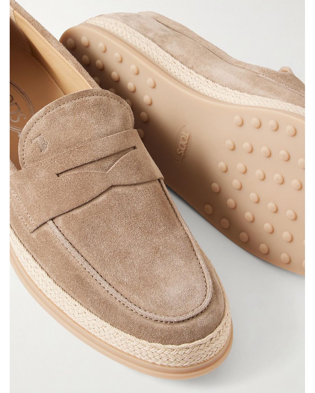 Tod's Natural Suede Espadrilles for men