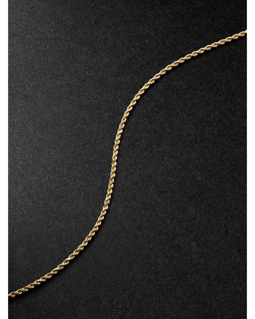 Alex Moss New York Black 20-Inch 14-Karat Rope Chain Necklace for men