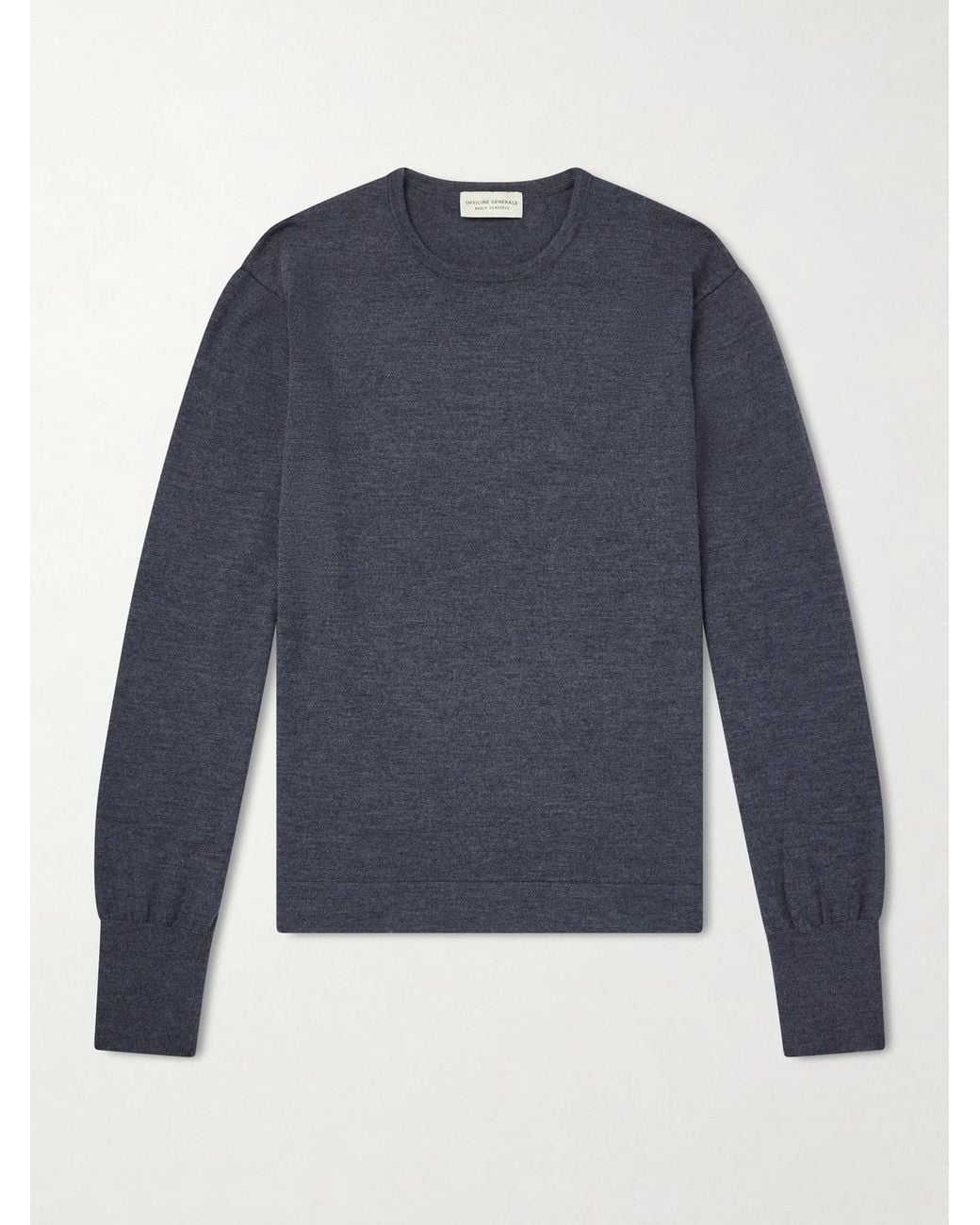 Officine Generale Blue Nina Merino Wool Sweater for men