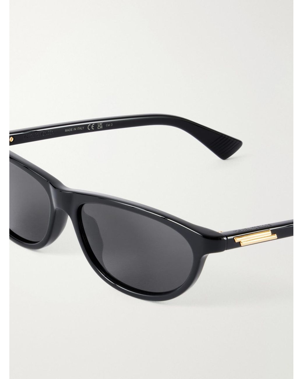 Bottega Veneta Gray Slim Ribbon Square-Frame Recycled Acetate Sunglasses for men