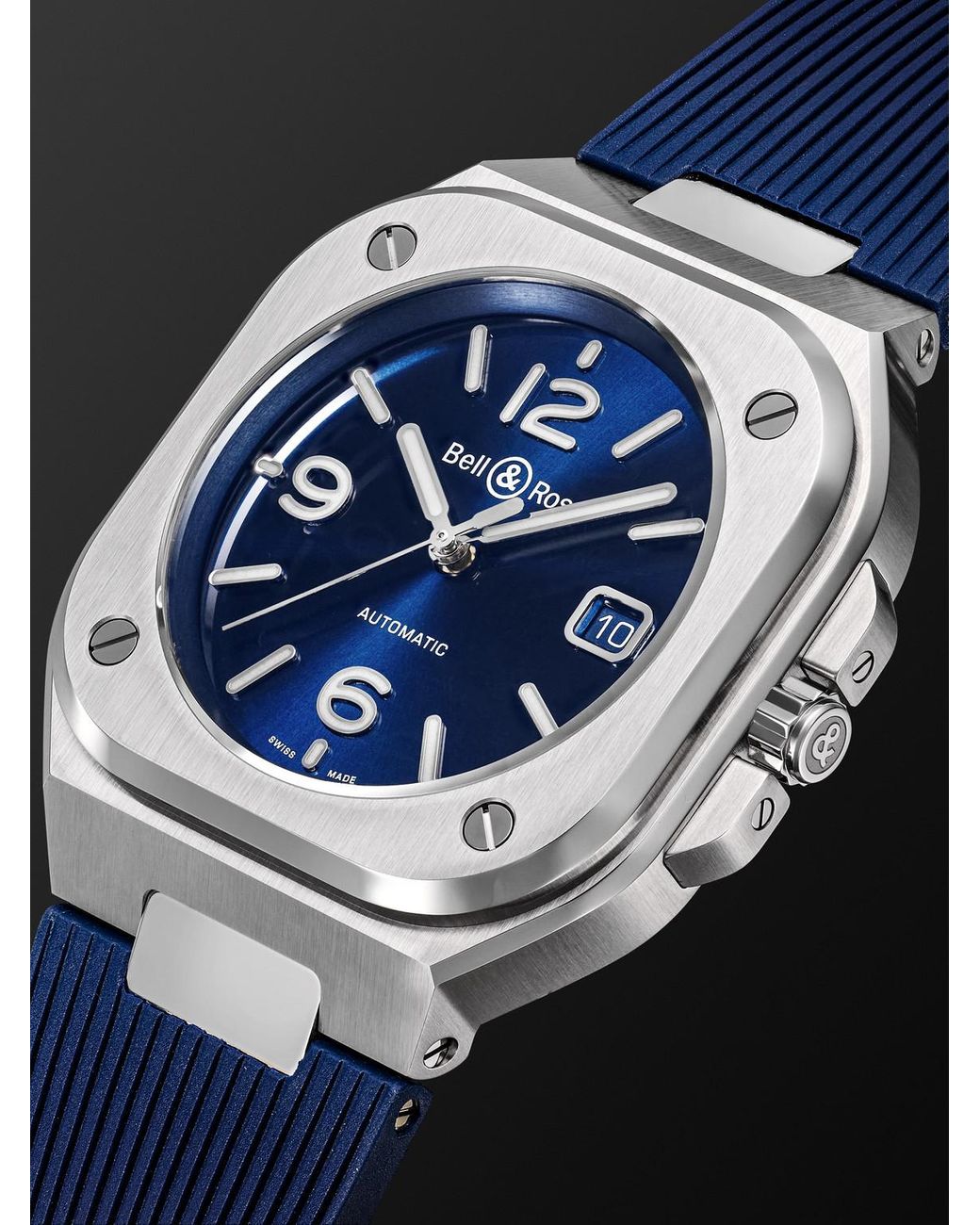 Bell & Ross Black Br 05 Steel Automatic 40Mm Stainless Steel Watch, Ref. No. Br05A-Blu-St/Srb for men