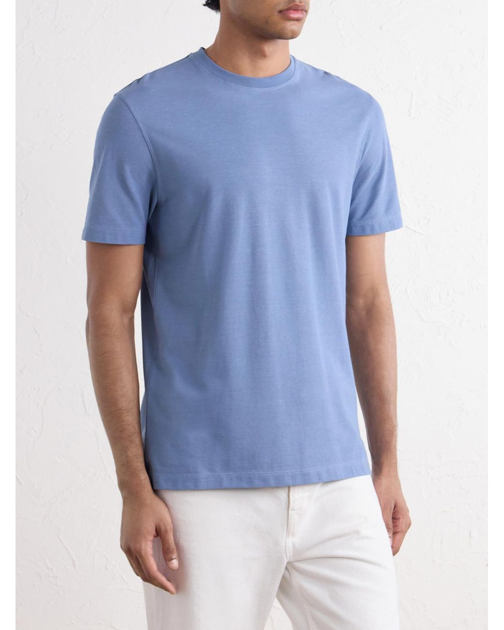 Slowear Blue Zanone Slim-fit Icecotton Jersey T-shirt for men