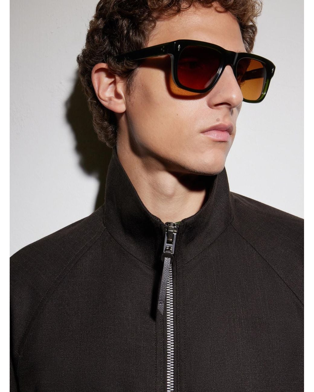 Jacques Marie Mage Black Yves Oversized Square-Frame Acetate Sunglasses for men