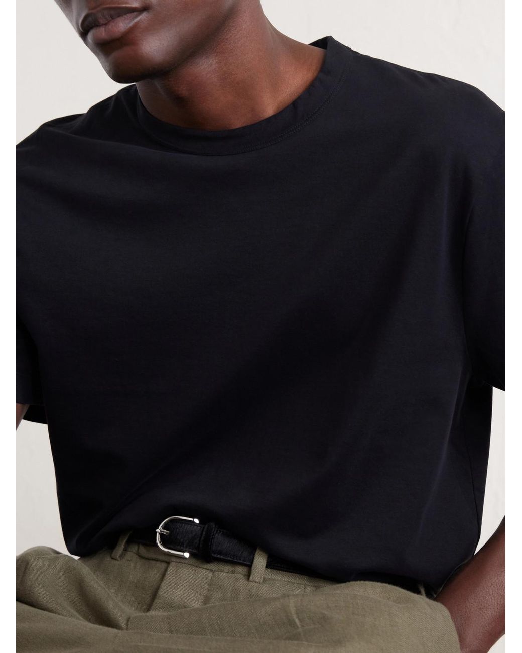 James Perse Black Luxe Cotton Jersey T-shirt for men