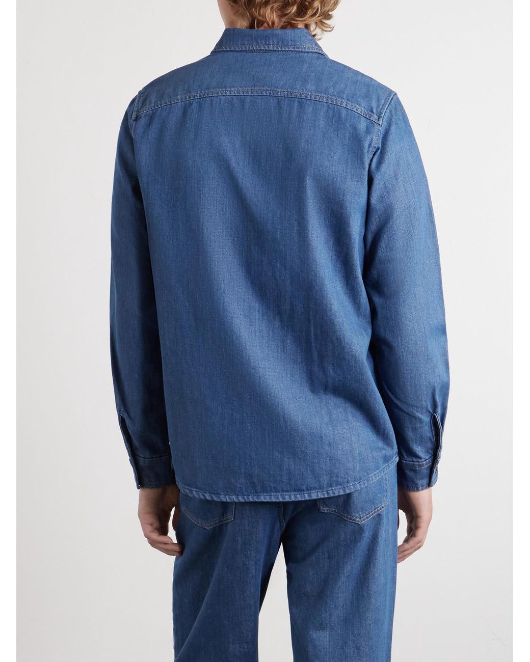 A.P.C. Blue Denim Shirt for men