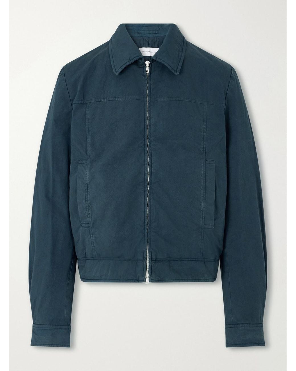 Dries Van Noten Blue Cotton-Blend Blouson Jacket for men