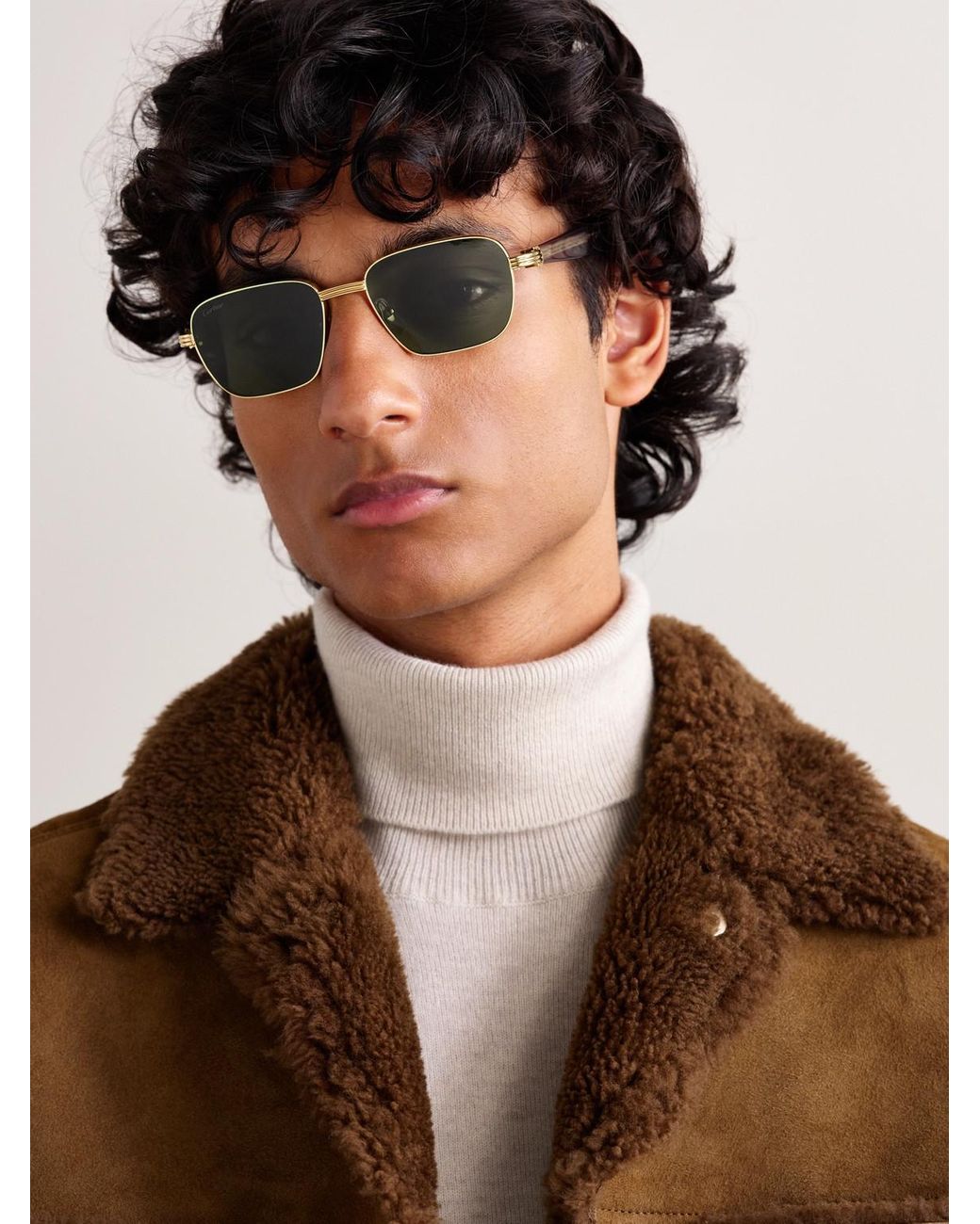 Cartier Metallic Première De Cartier D-Frame Recycled-Acetate And-Tone Metal Sunglasses for men