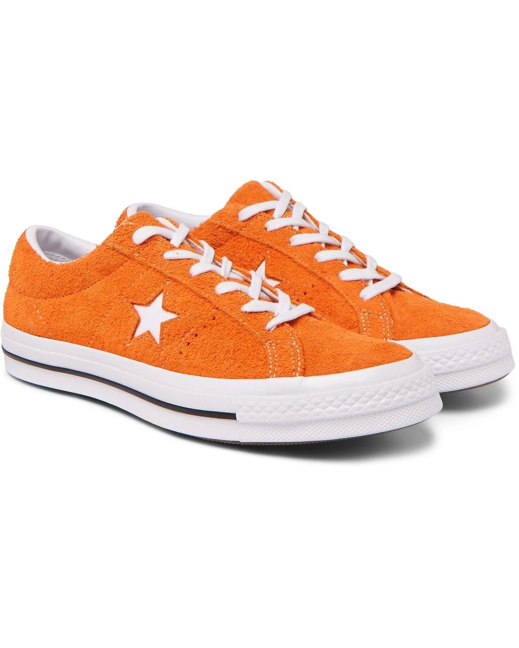 Converse One Star Mandarin Suede Trainers in Orange for Men Converse One Star Mandarin Suede Trainers in Orange for Men