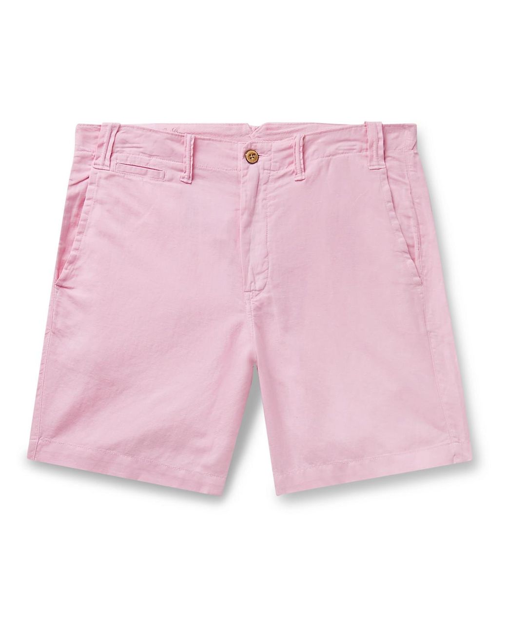 Playful Produktivitet En eller anden måde Polo Ralph Lauren Maritime Straight-leg Linen And Cotton-blend Shorts in  Pink for Men | Lyst