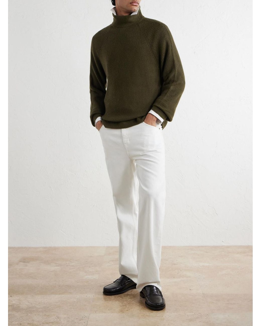 Gabriela Hearst Green Wigman Cashmere Sweater for men