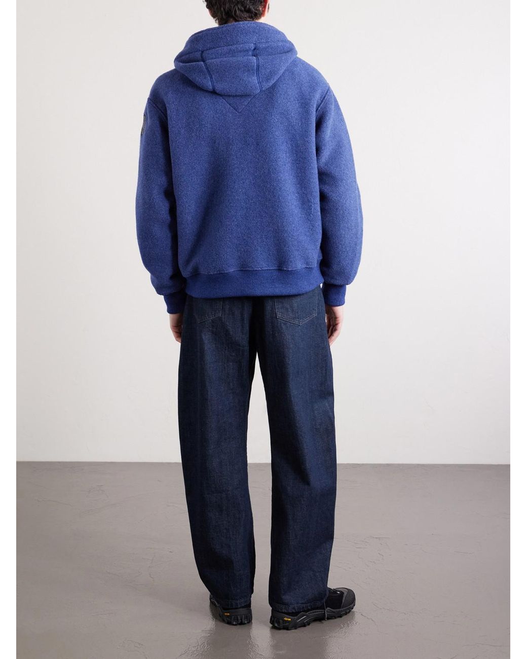 Canada Goose Blue Chilliwack Wool-Blend Fleece Hooded Jacket for men