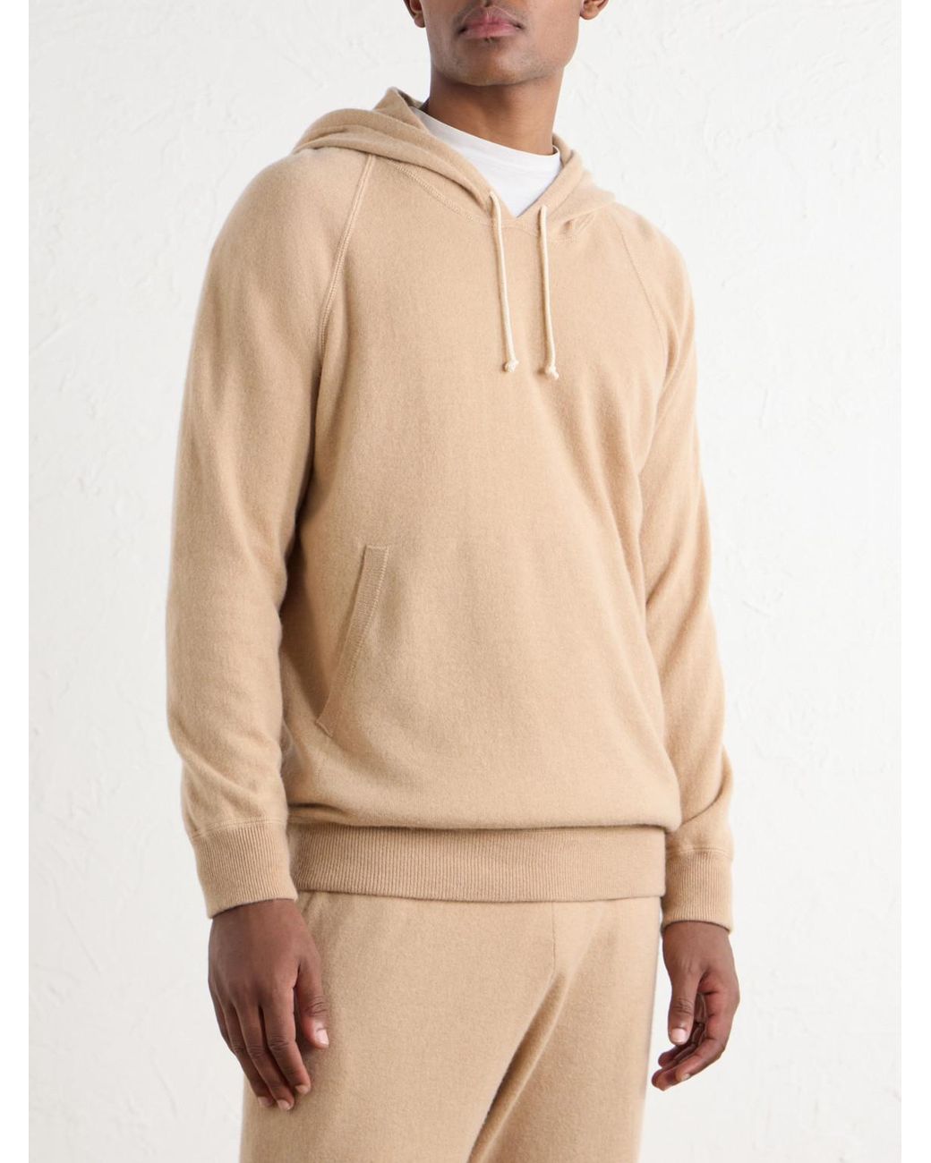 Ghiaia Natural Cashmere Hoodie for men