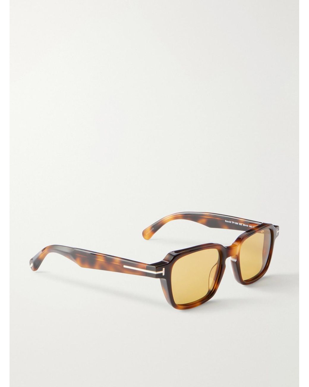 Tom Ford Natural Ezra-02 Square-Frame Acetate Sunglasses for men
