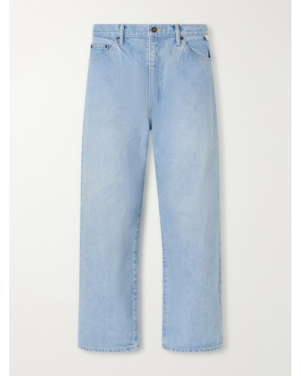 (w)taps Blues Wide-Leg Logo-Embroidered Jeans for men