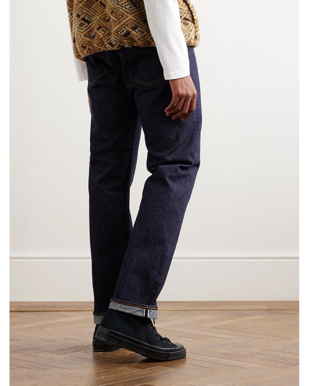 Orslow Blue 105 Selvedge Denim Jeans for men