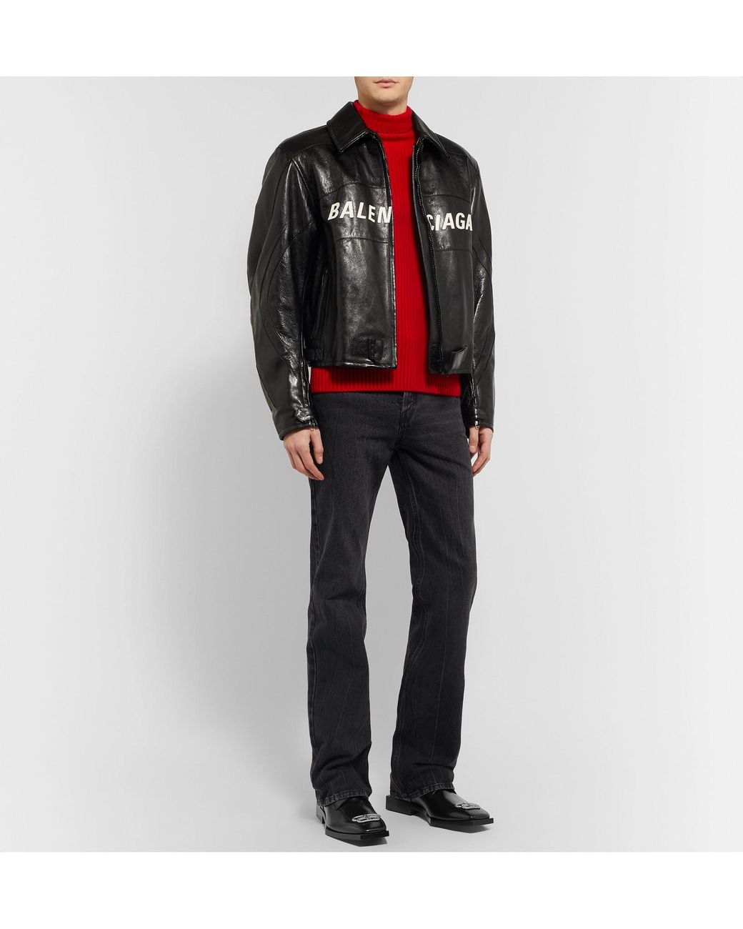 Balenciaga Bloc Rim Logo-embellished Leather Derby Shoes in