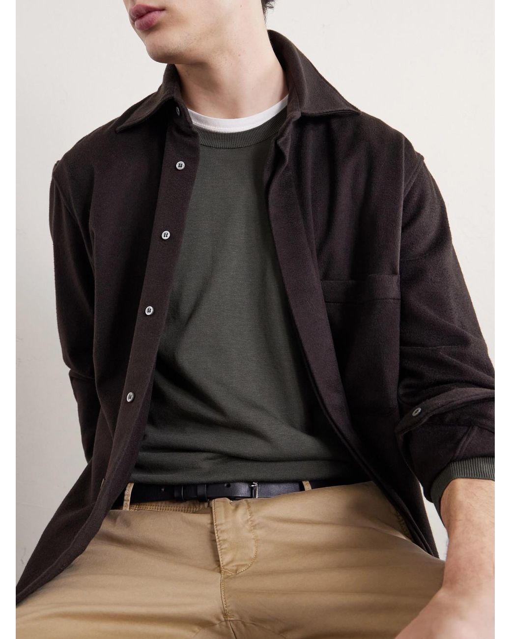 Slowear Gray Cotton And Silk-blend Sweater for men