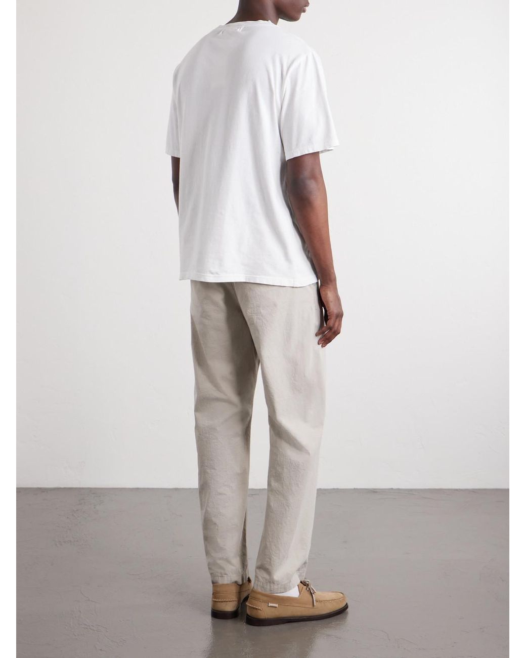 Remi Relief White Frog Printed Cotton-Jersey T-Shirt for men