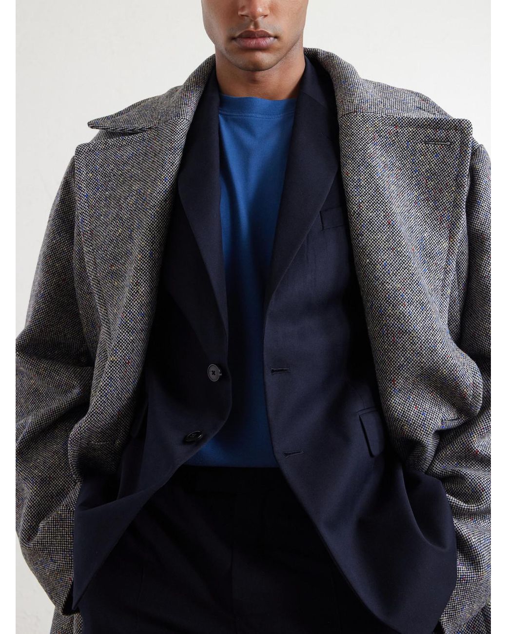 Dries Van Noten Blue Kayno Cotton And Wool-Blend Suit for men