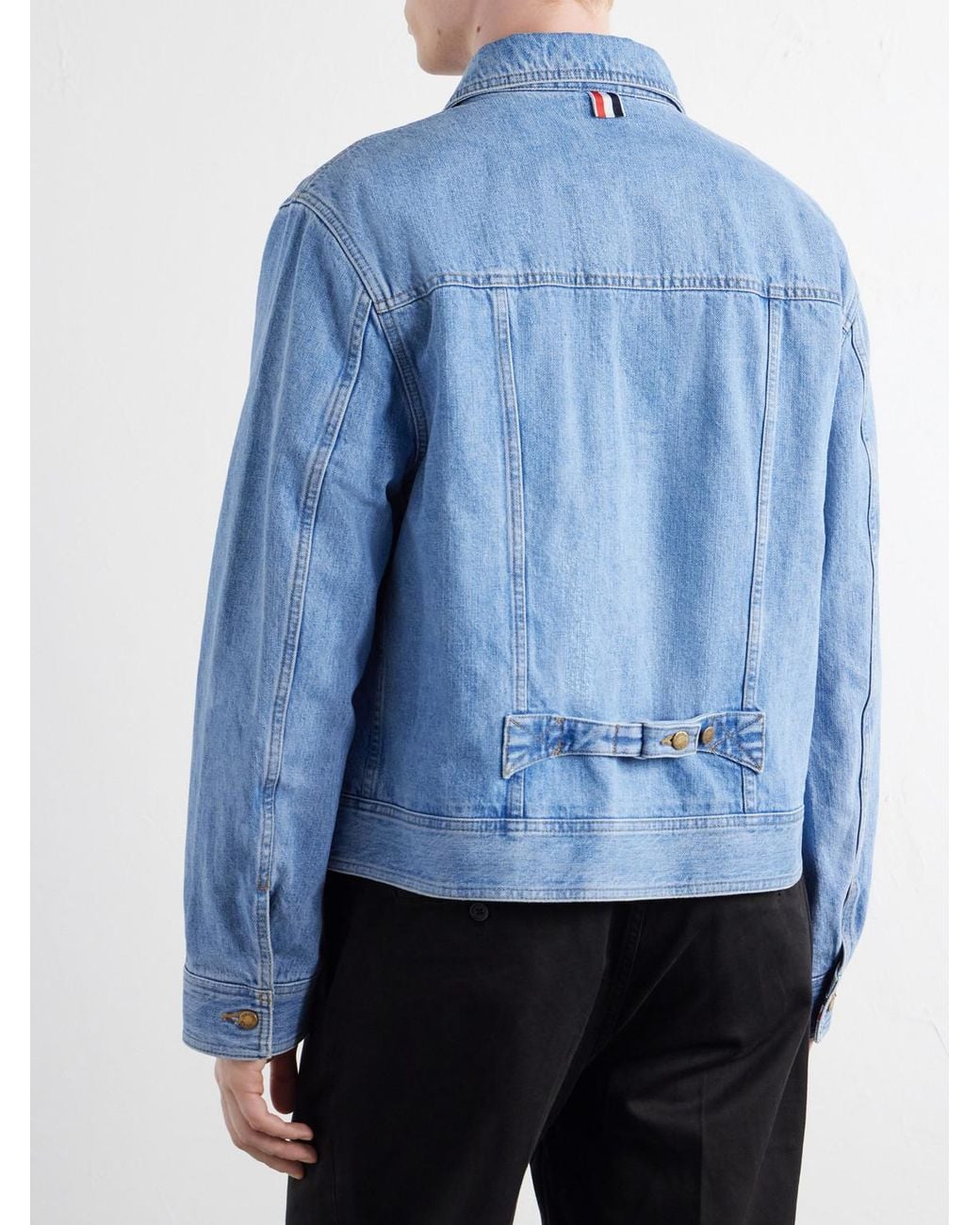 Thom Browne Blue Denim Jacket for men