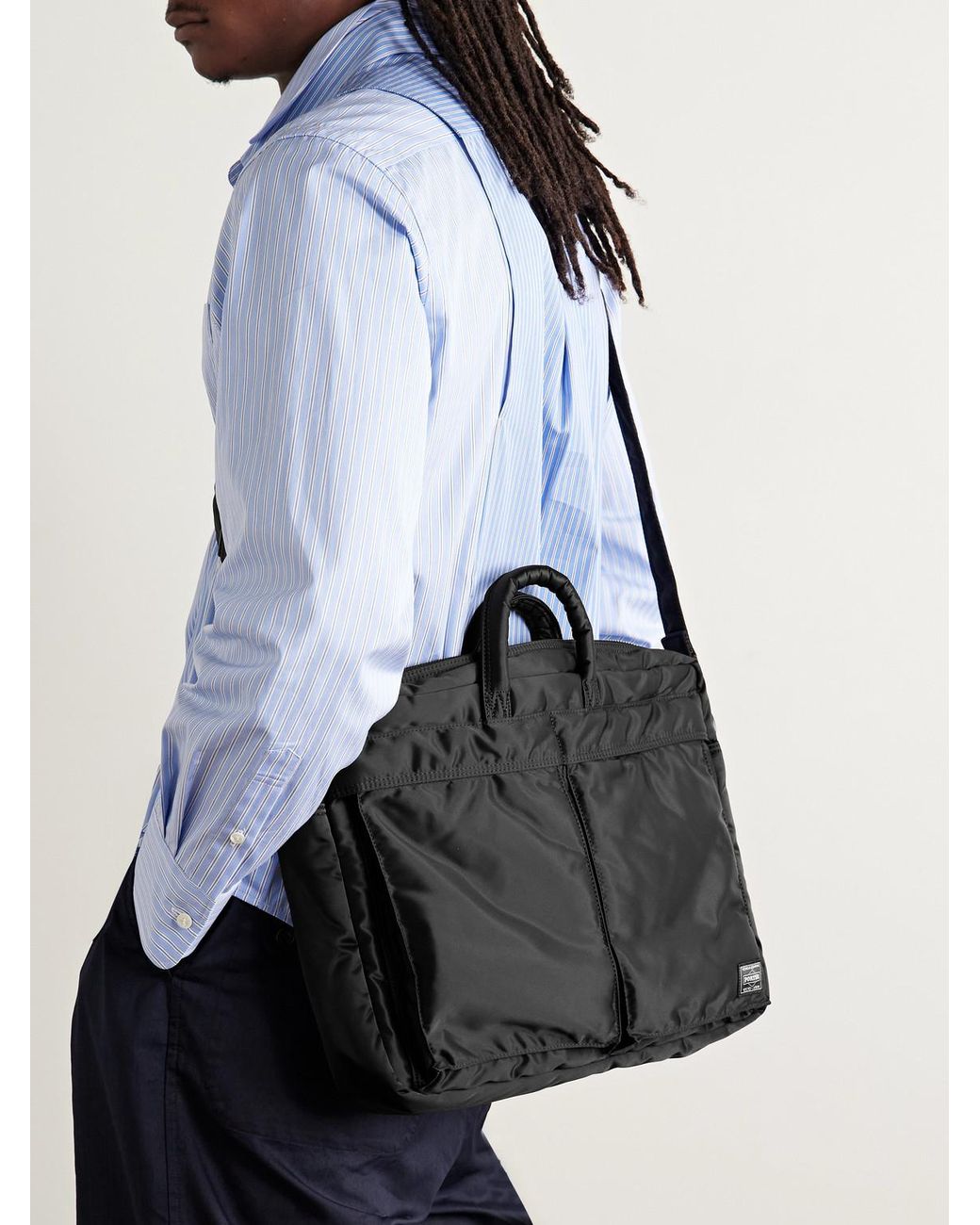 Porter-Yoshida and Co Black Tanker 2Way Nylon-Twill Briefcase for men