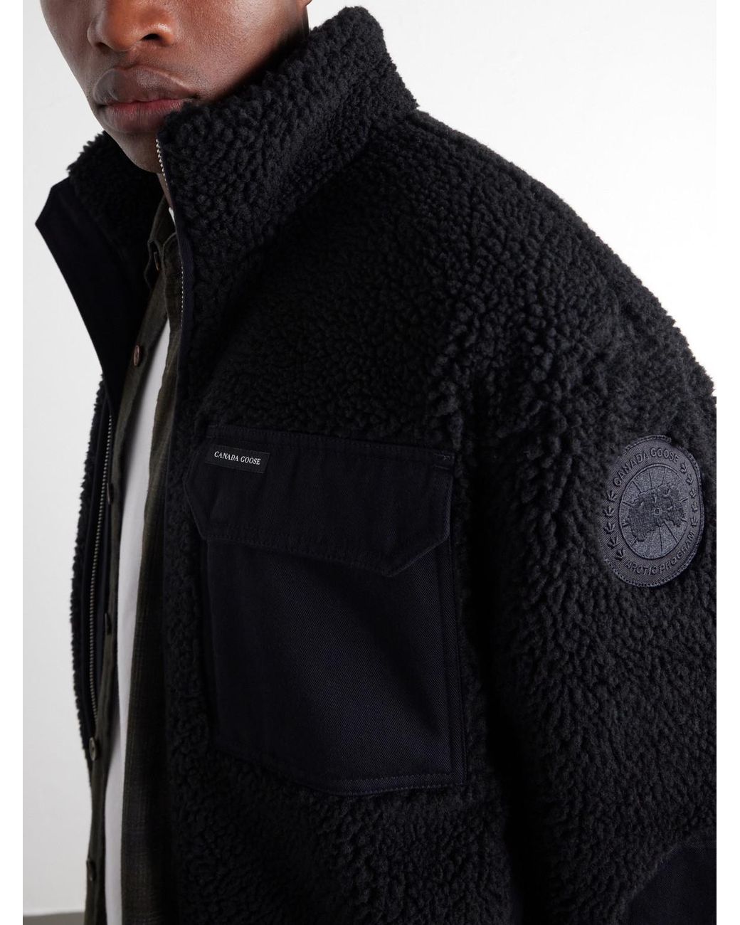 Canada Goose Black Harrier Fleece Jacket for men